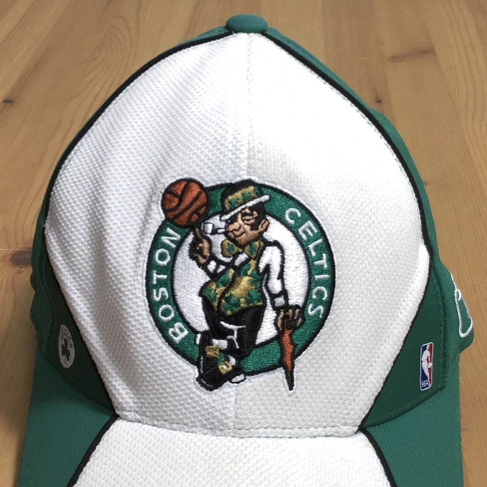Boston Celtics Reebok Flexfit NBA Embroidered Cap Hat OSFA Green White